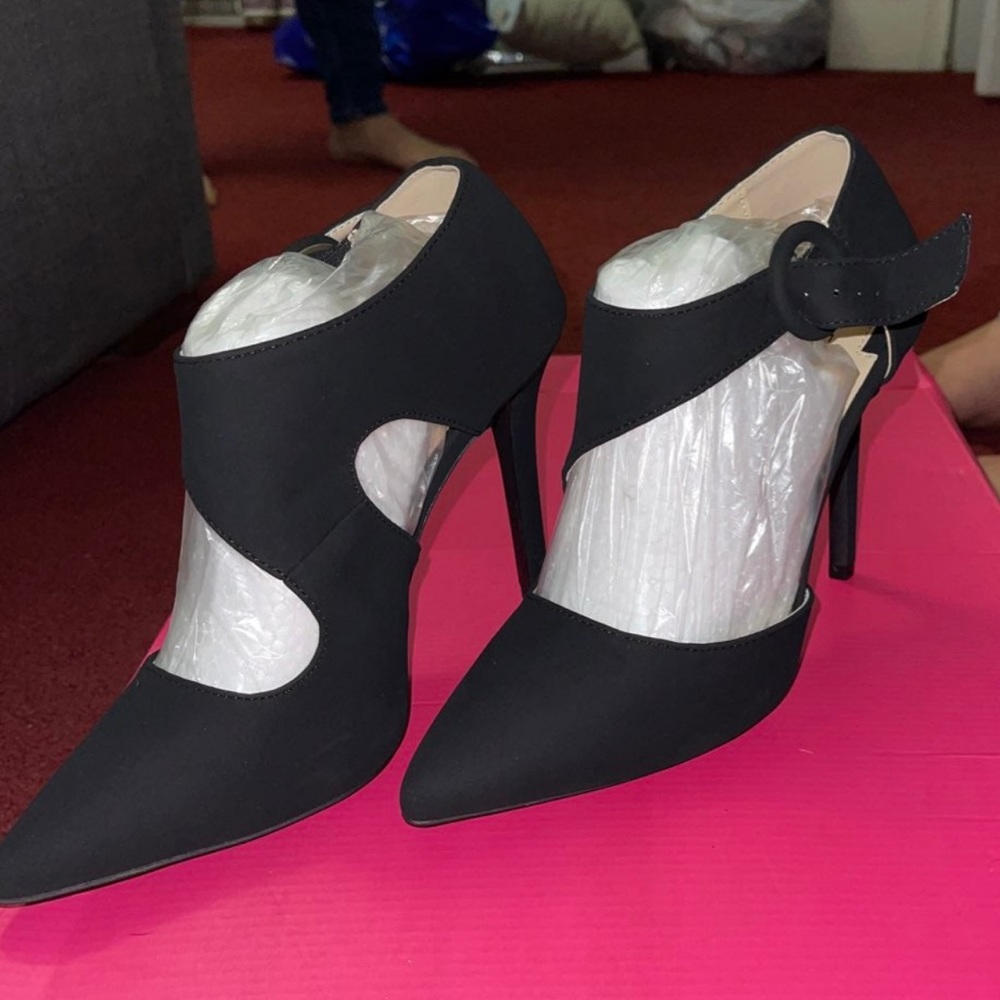 Black stiletto heels